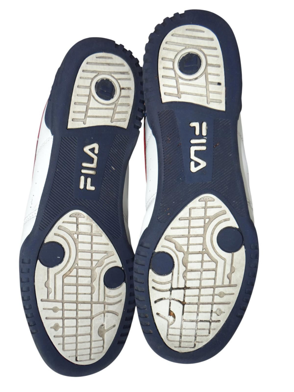 Fila Men's White High-Top Sneakers with Red and Navy Accents