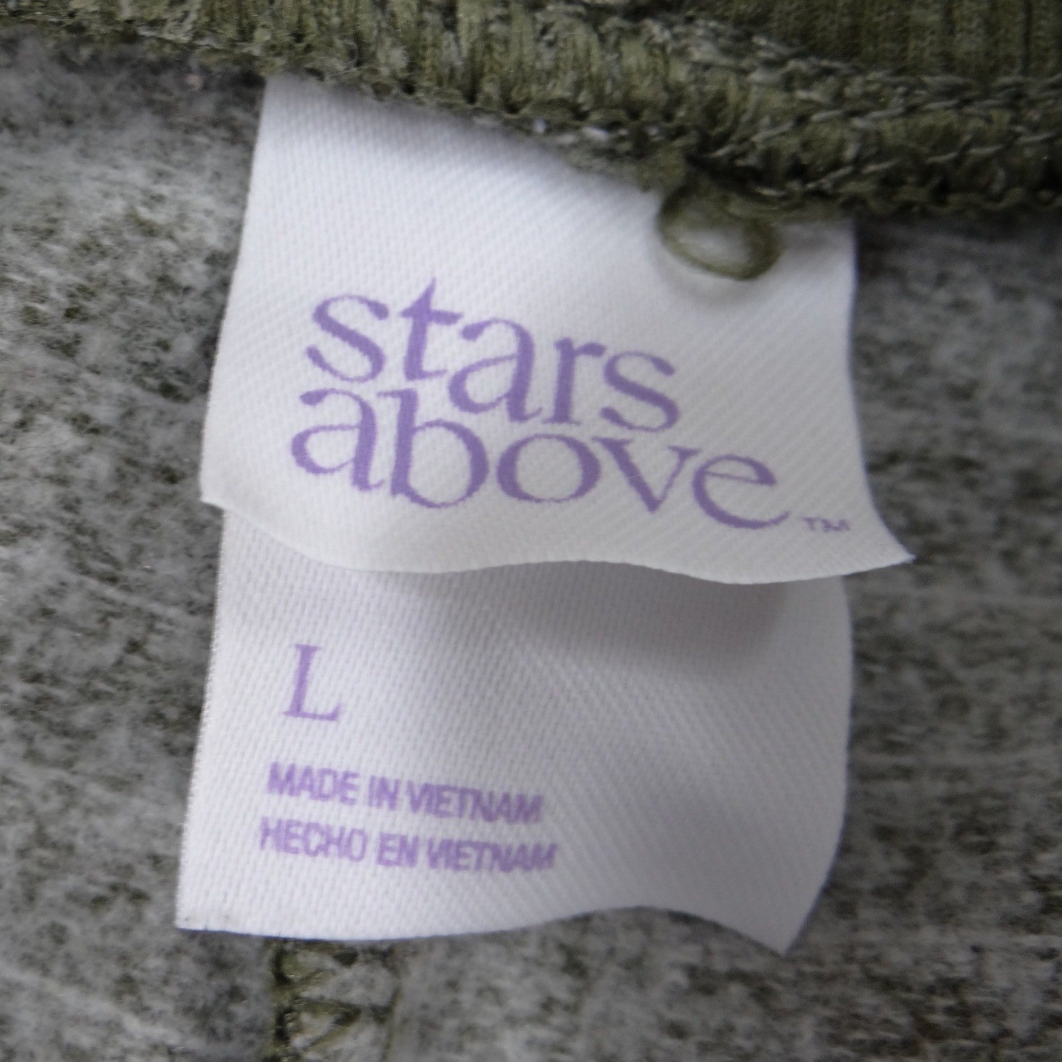 Stars Above Womens Olive Green Striped Lounge Pajama Shorts Large