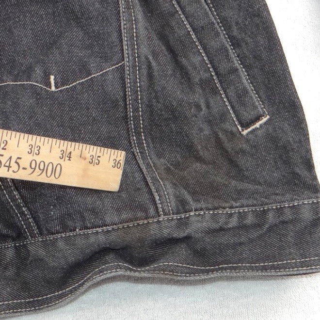 Southpole Mens XL Faded Black Denis Jacket Contrast Stitch Streetwear Y2K