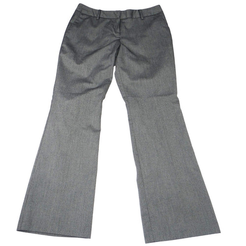 Apt 9 Womens Grey Herringbone Dress Pants Bootcut Size 10 Regular Stretch Work