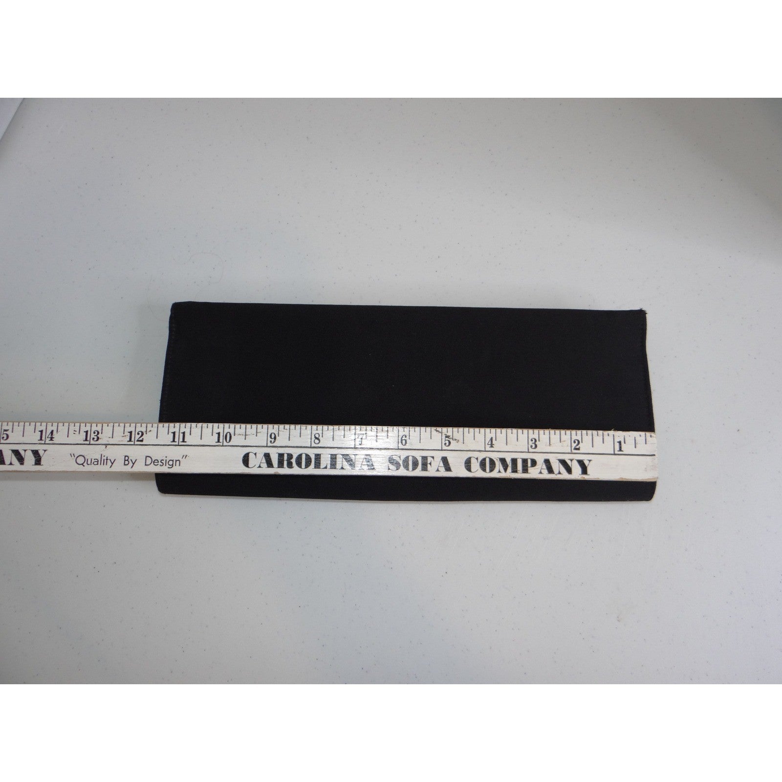 Unbranded Black Fabric Rectangular Evening Clutch Bag Minimalist Formal Snap