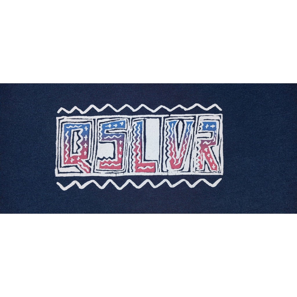 Quiksilver Women's Navy Blue Graphic T-Shirt Surf Wave Logo Size L