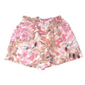 SHEIN Womens High Waist Floral Abstract Shorts Pink Tan Size S 4