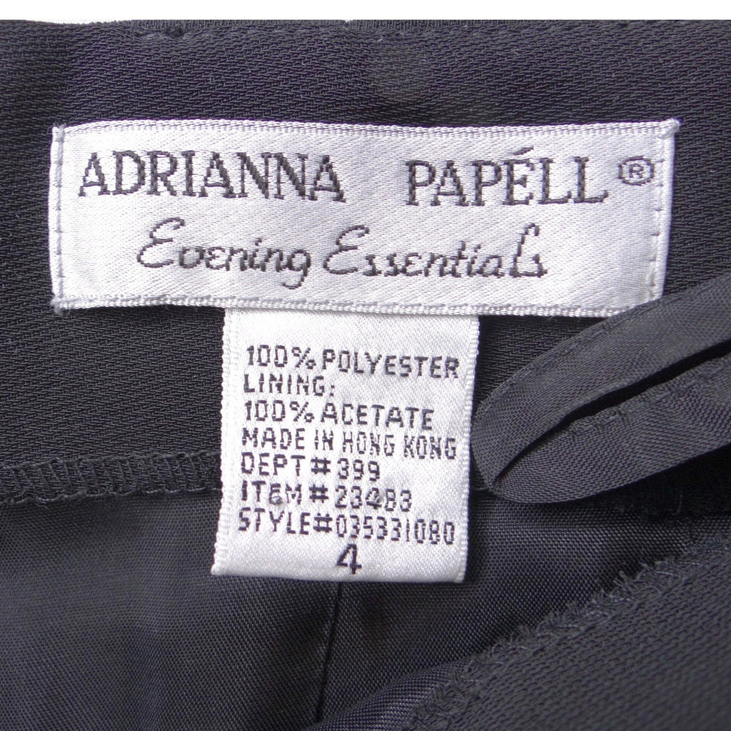 Vintage Adrianna Papell Evening Essentials Black Wide Leg Dress Pants Size 4