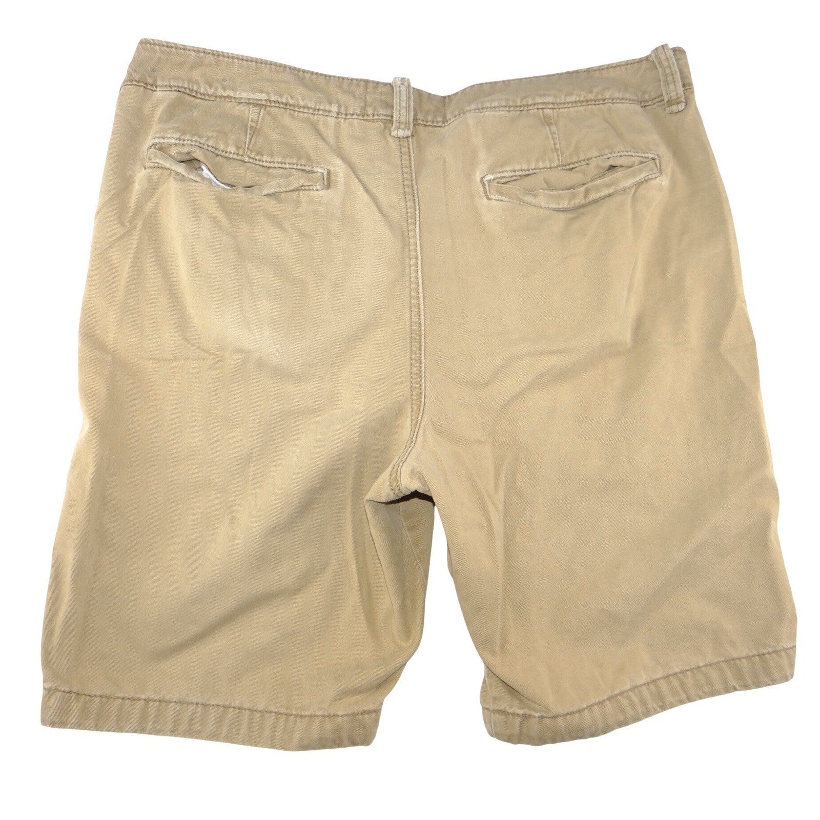 Hollister Mens Khaki Tan Chino Shorts Size 36 Cotton Twill Casual Summer