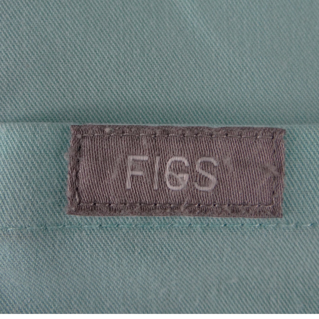 FIGS Technical Collection Women XS V-Neck Scrub Top Seafoam Green Short Sleeve
