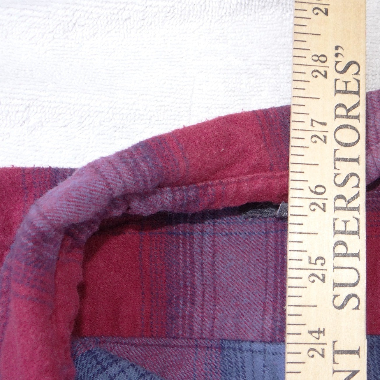 Eddie Bauer Mens Large Red Blue Plaid Flannel Button Down Long Sleeve Shirt L