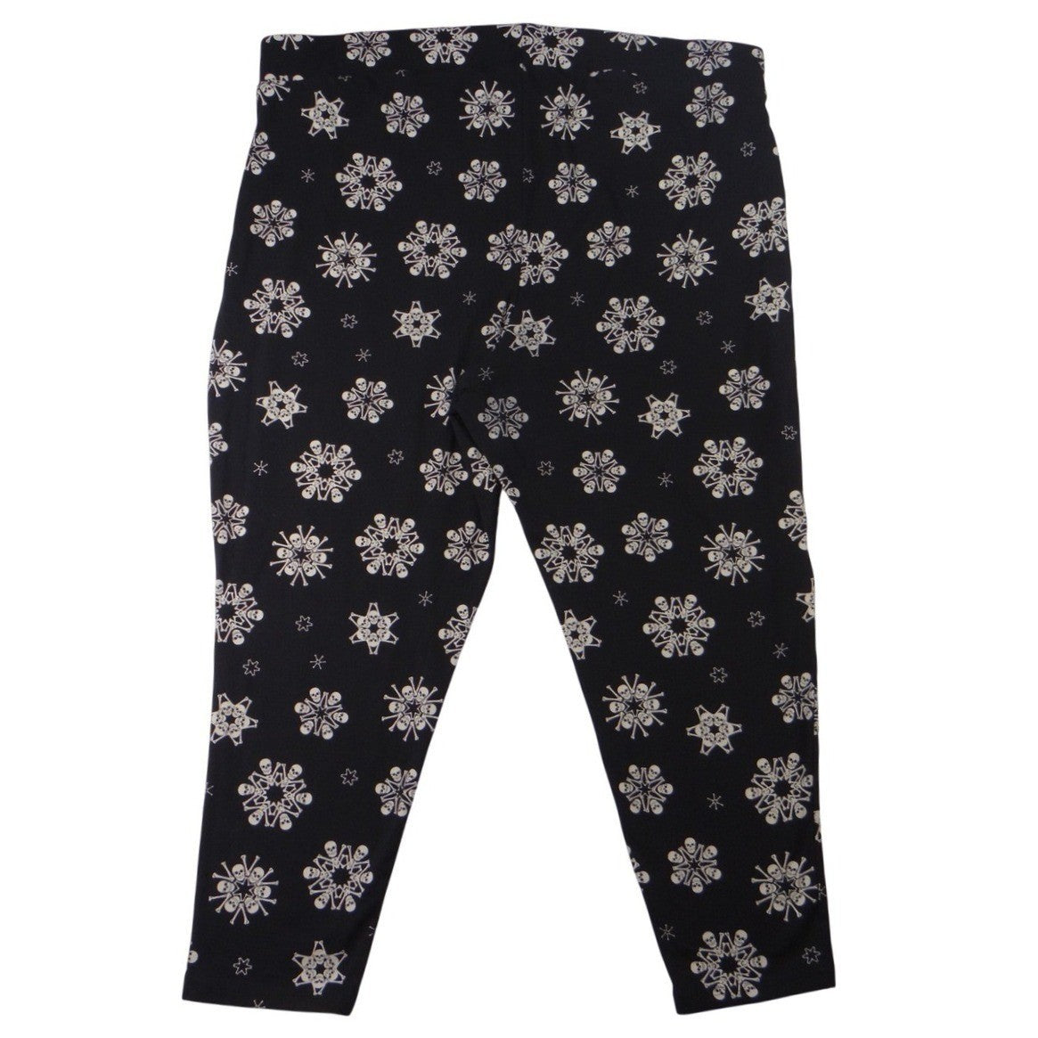 Torrid Black Skull Snowflake Leggings Capris Size 4 Workout Comfy Casual