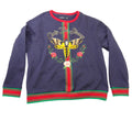Hudson Outerwear Mens 3X Navy Blue Moth Skull Only The Strong Sweatshirt Striped