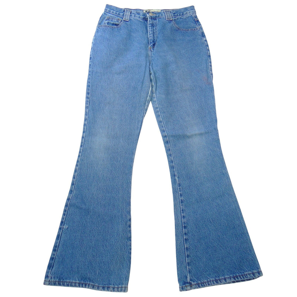 Vintage D'Mode Classix Flare Jeans Blue Dragonfly Pockets 90s Womens Size 13