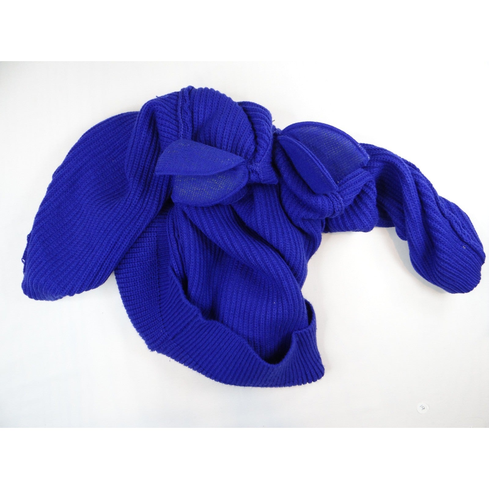 Vintage Little Lisa Ltd Royal Blue Ribbed Knit Sweater Long Sleeve Women's Med