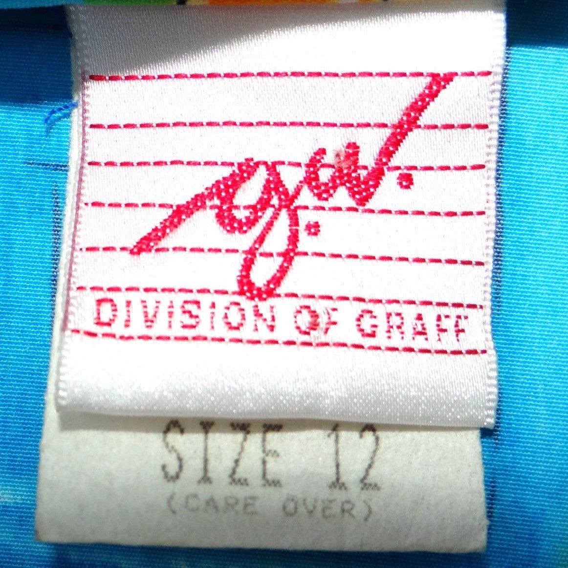 Vintage GW Division of Graff Abstract Floral Geometric Blazer Jacket Multi Sz 12