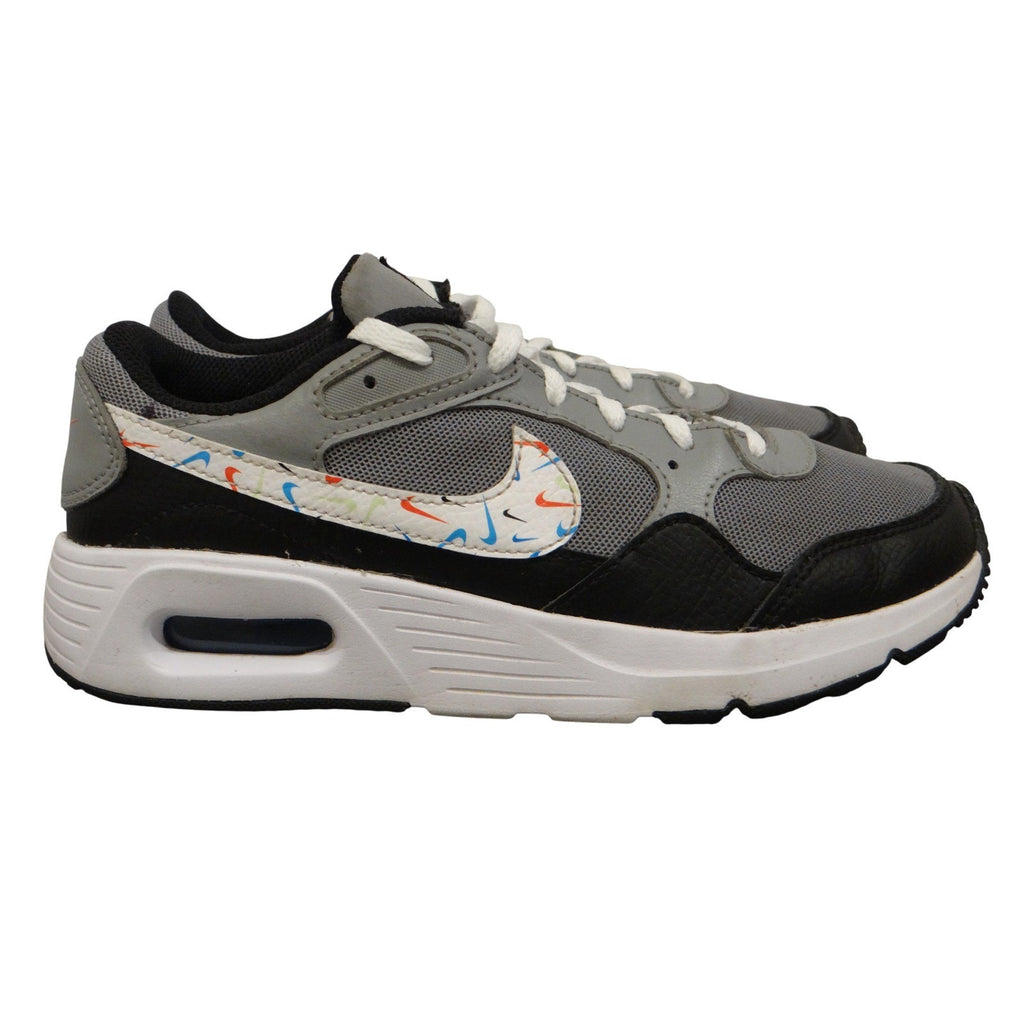 Nike Air Max Kids 4.5Y Youth Gray Black White Multi Swoosh Sneakers DM7592