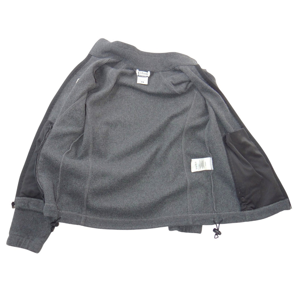 Columbia Mens Gray Full Zip Fleece Jacket High Neck Outdoor Layer Size M