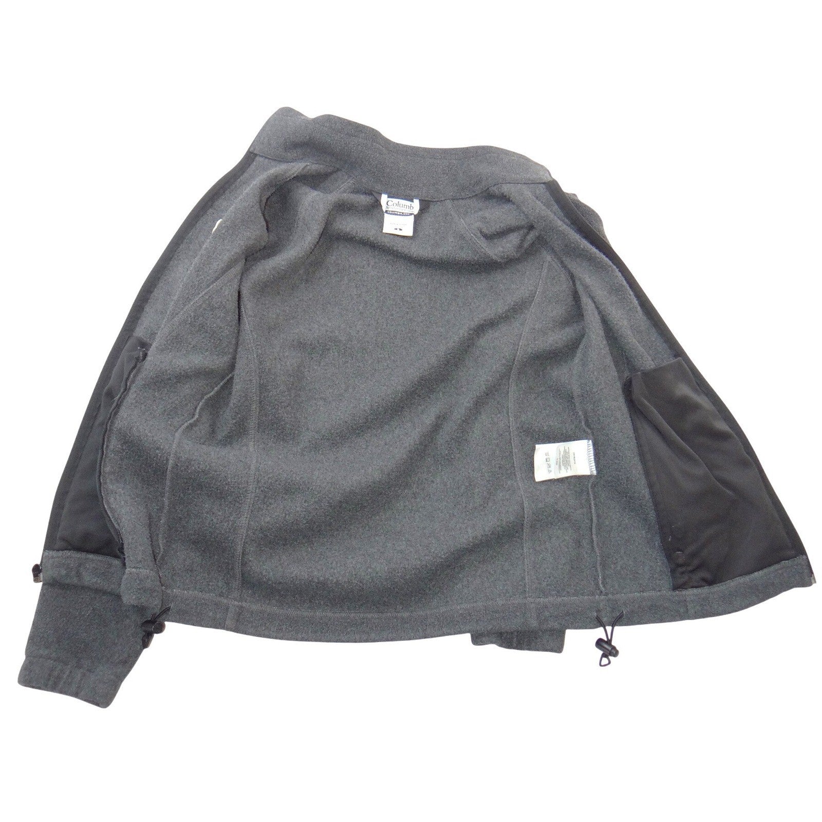 Columbia Mens Gray Full Zip Fleece Jacket High Neck Outdoor Layer Size M