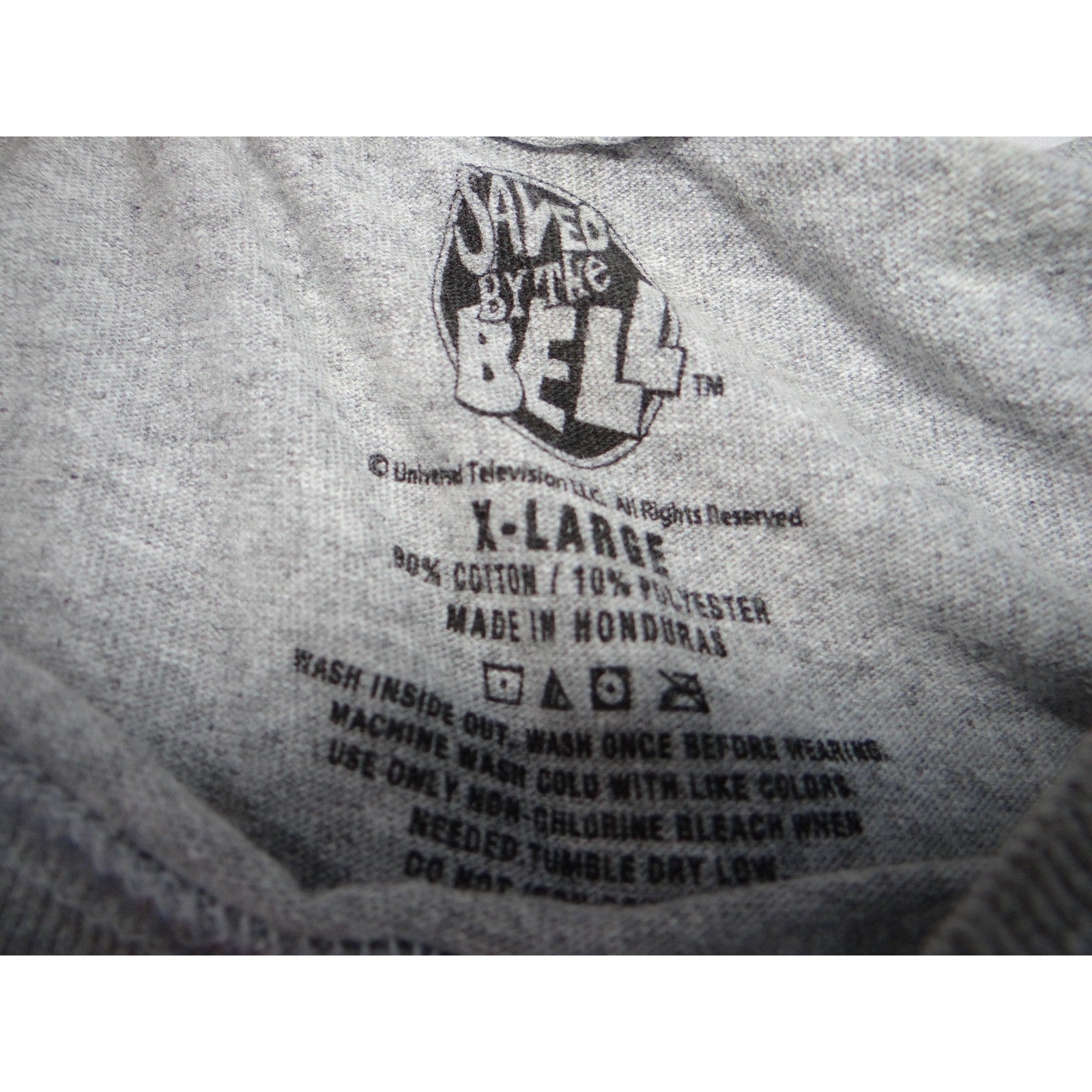 Saved by the Bell Graphic T-Shirt Grey X-Large TV Show Cast Retro