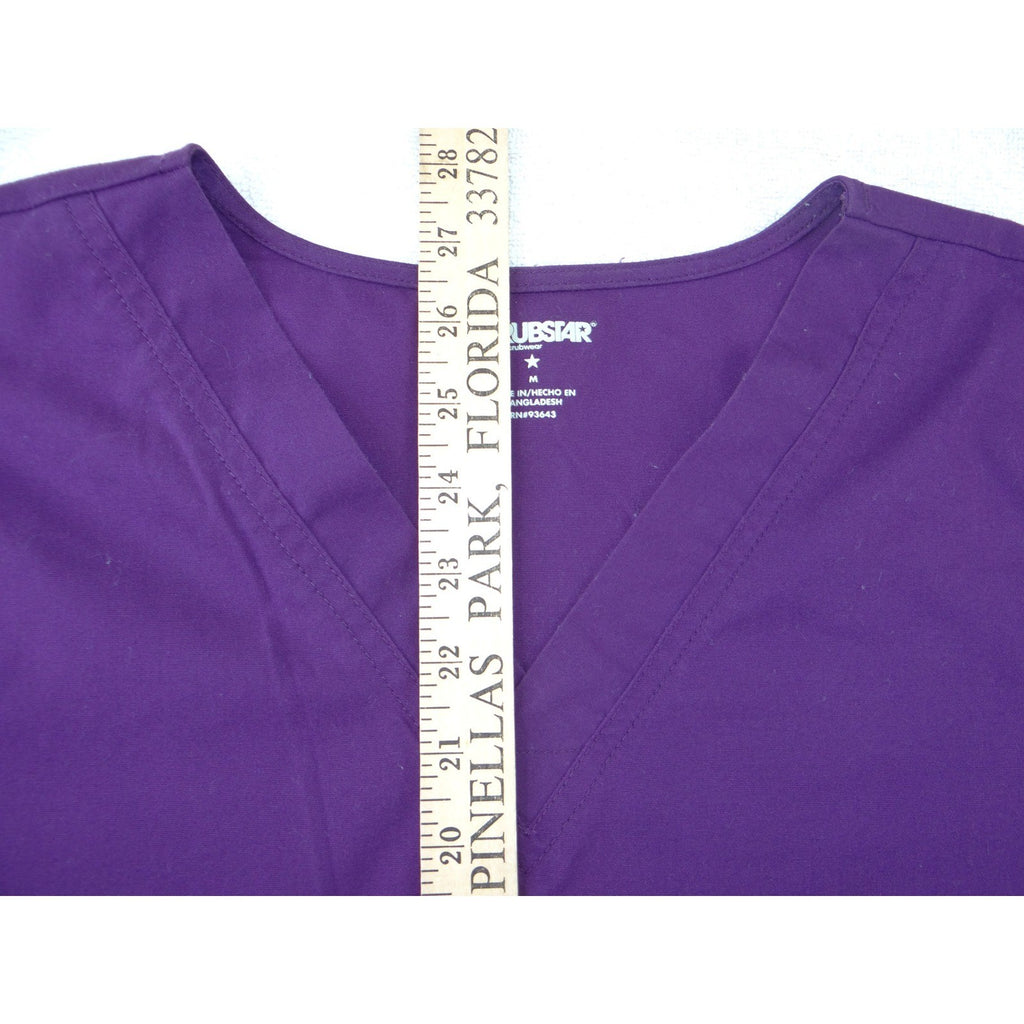 Scrubstar Womens Purple V-Neck Scrub Set Top and Cargo Pants Medium 33782