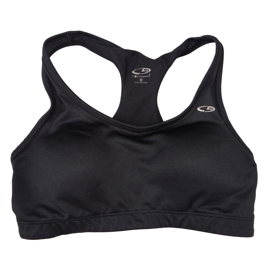 C9 Champion Womens Racerback Sports Bra Black Mesh Back Size S