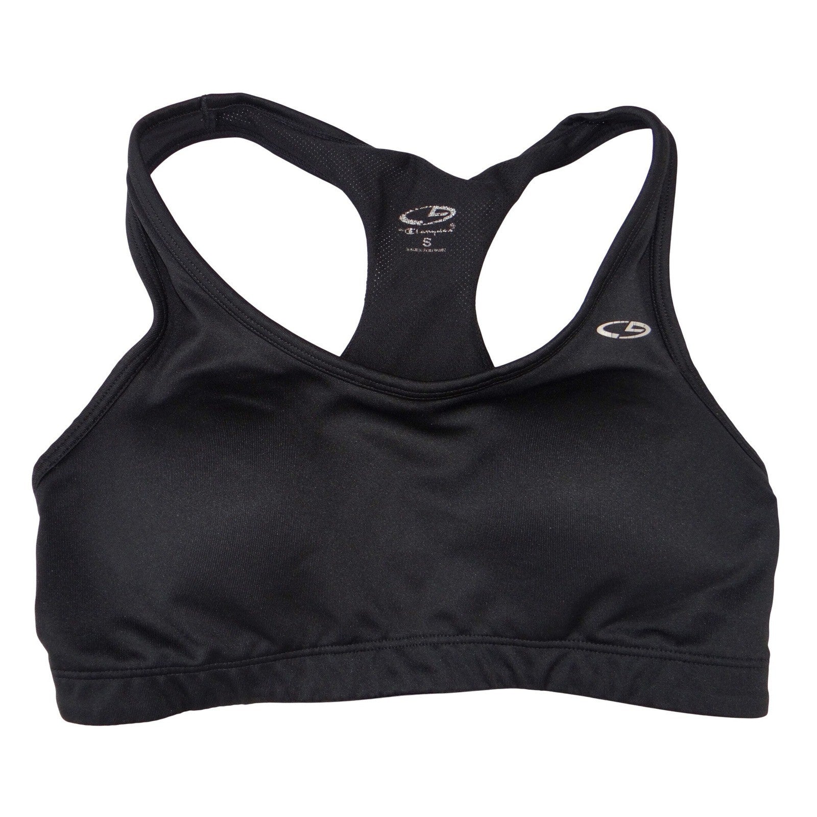 C9 Champion Womens Racerback Sports Bra Black Mesh Back Size S