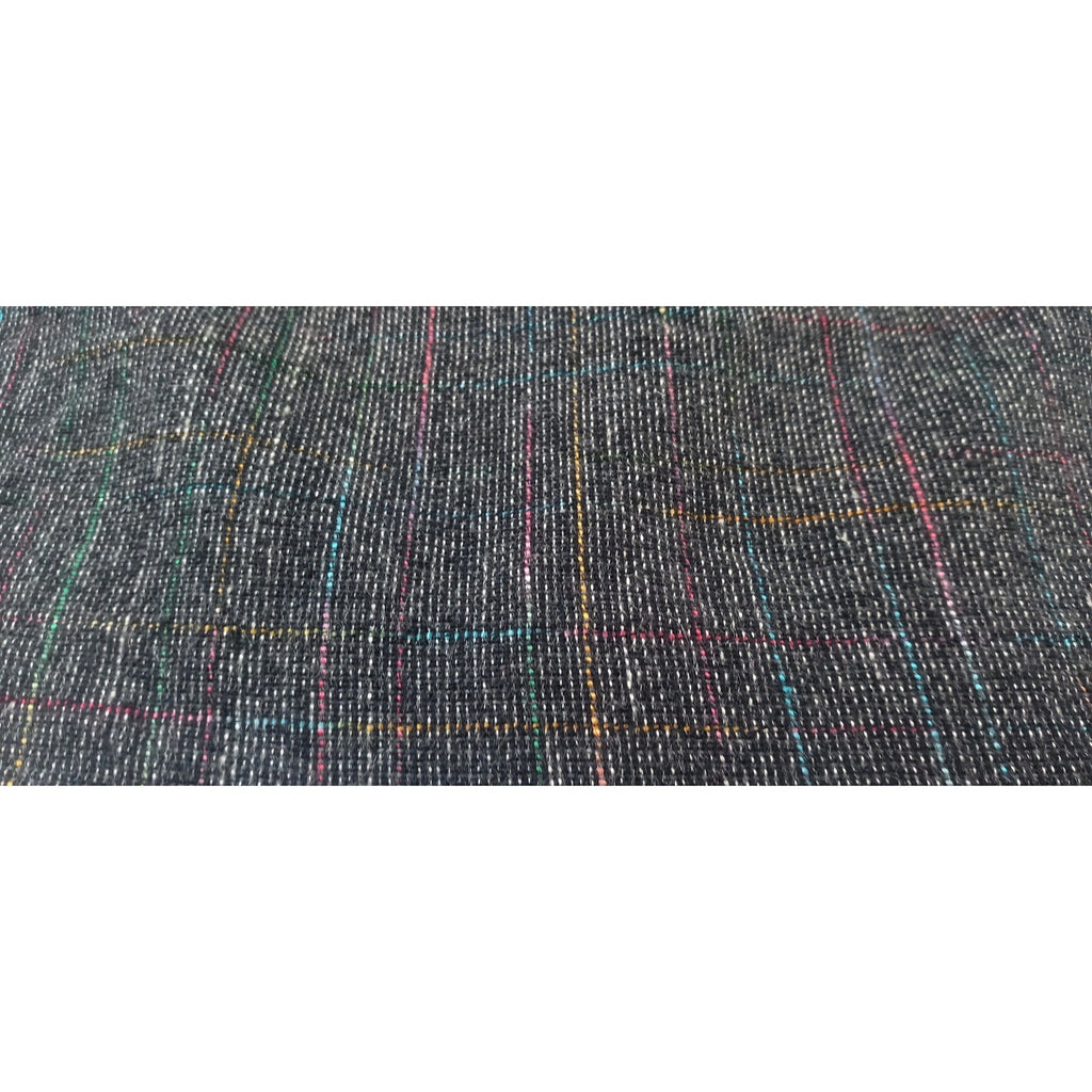 VTG Womens Plaid Tweed Maxi Skirt Dark Multi Color Classic Tailored Knee Length