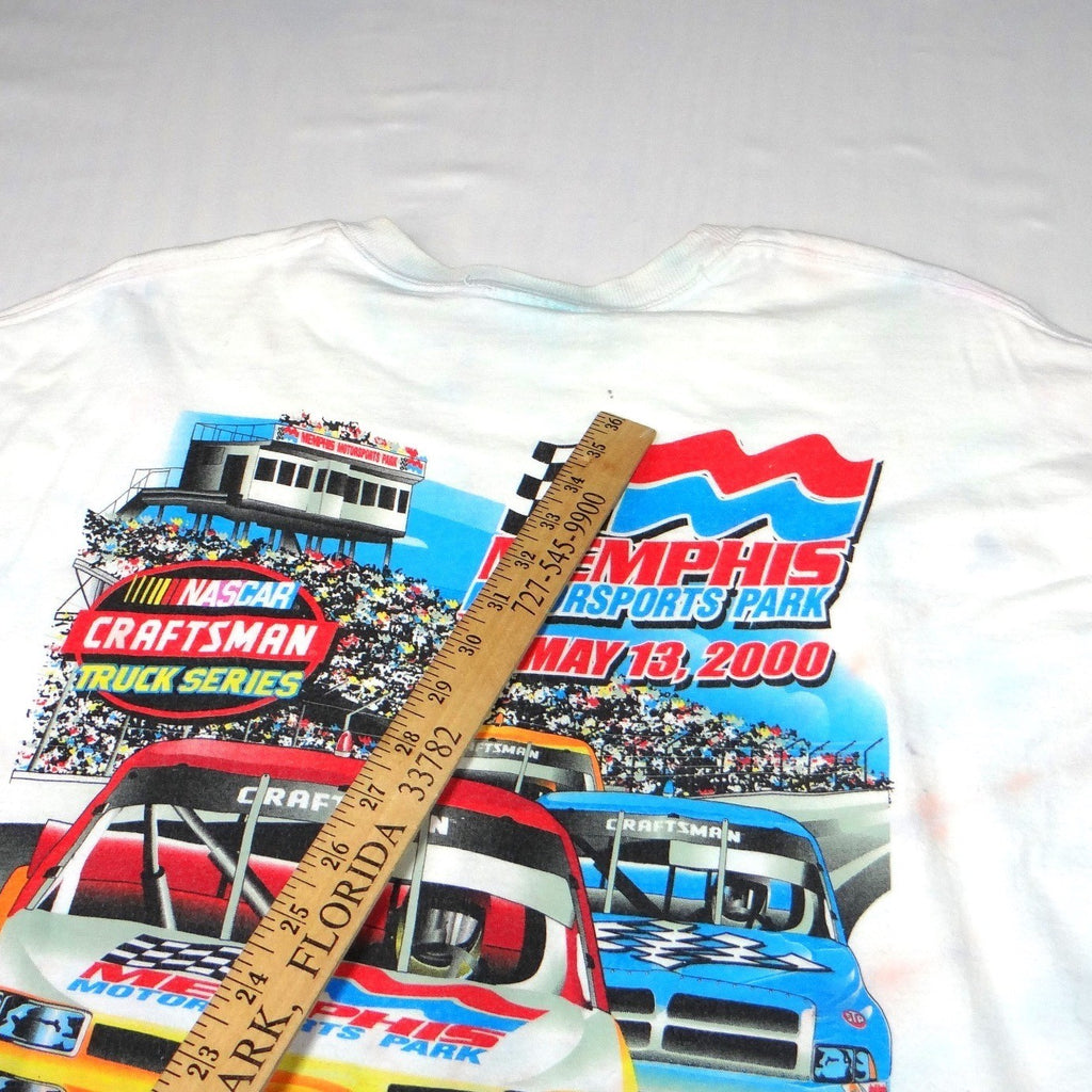 Rare VTG NASCAR Red White Blue Tie-Dye 2000 Craftsman Truck Series T-Shirt XL
