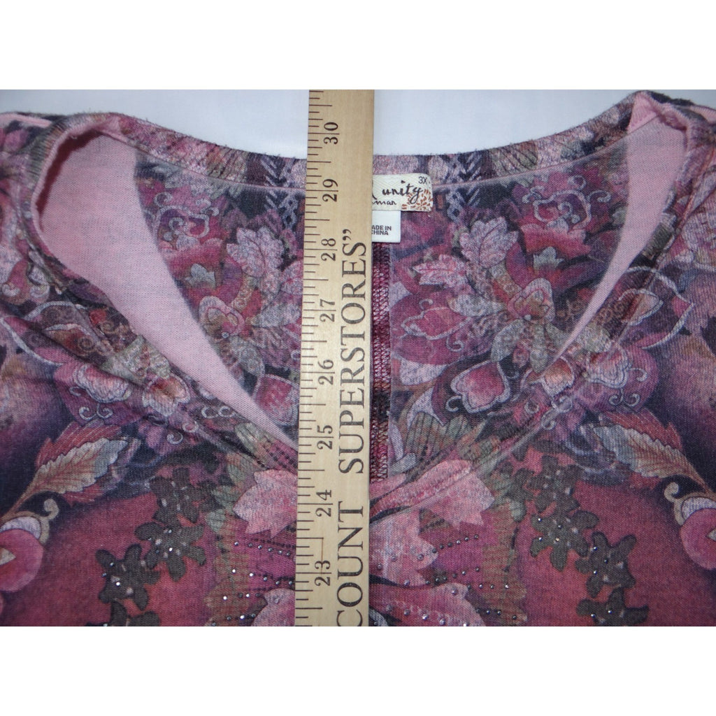 World Unity Woman 3X Floral Patterned Blouse