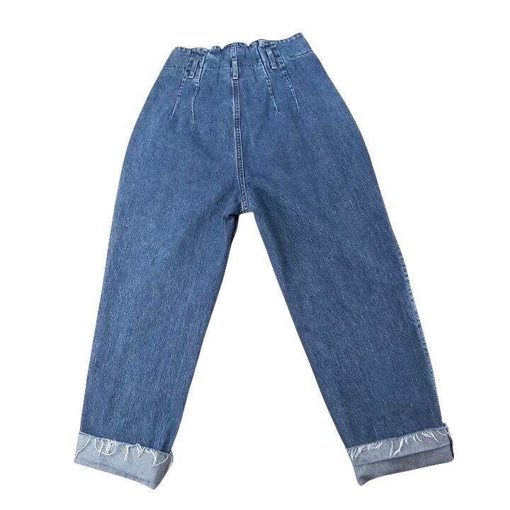 Vintage Abercrombie Fitch High Waisted Paperbag Mom Jeans Blue Denim Size 29