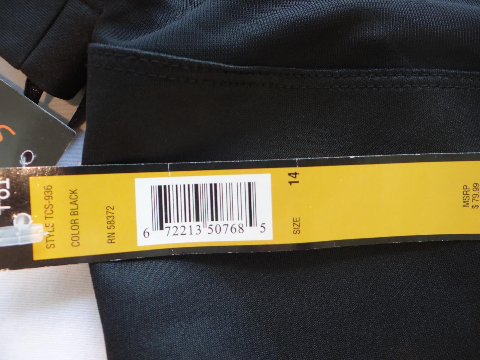 Stylish Black Dress with Tags - Size 14