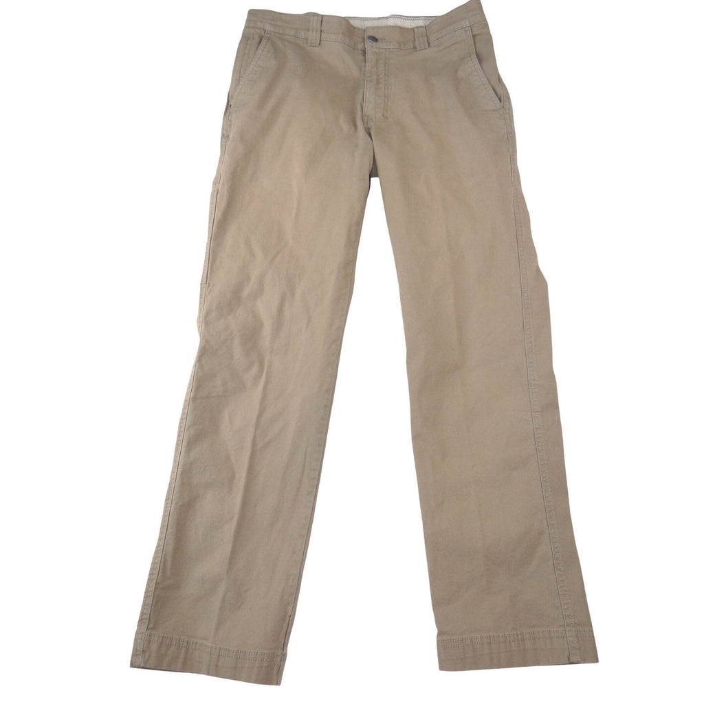 Columbia Mens Tan Khaki Canvas Utility Hiking Pants Straight Leg 32x30