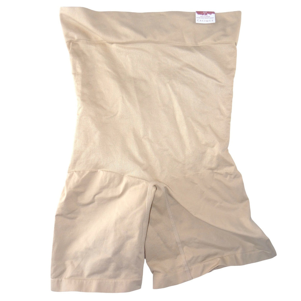 Cacique Womens Ultra High Waist Short Shaper Nude Beige Firm Control