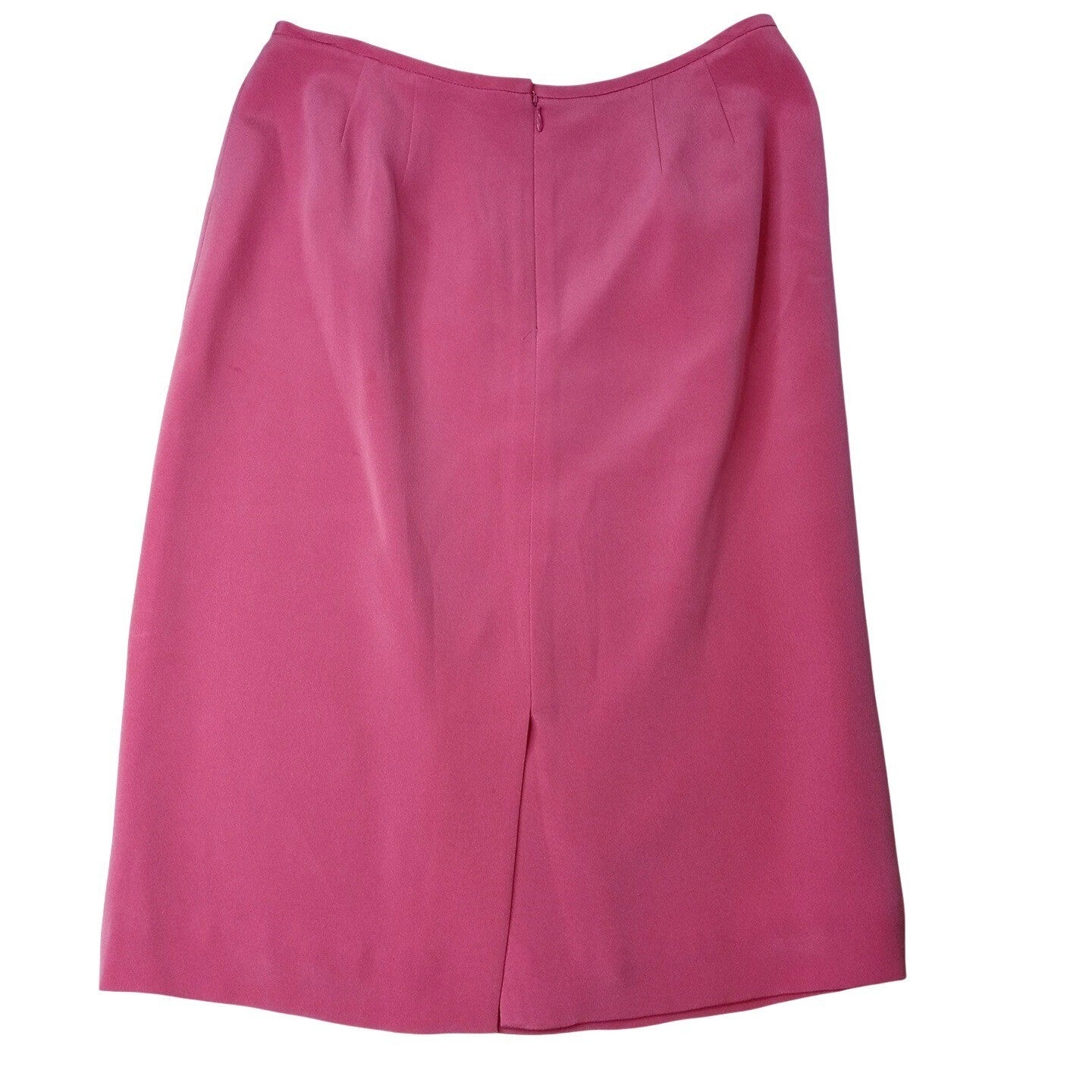 VTG Preston & York Silk Pink Blazer Skirt Suit Womens 12 Short Sleeve Tailored