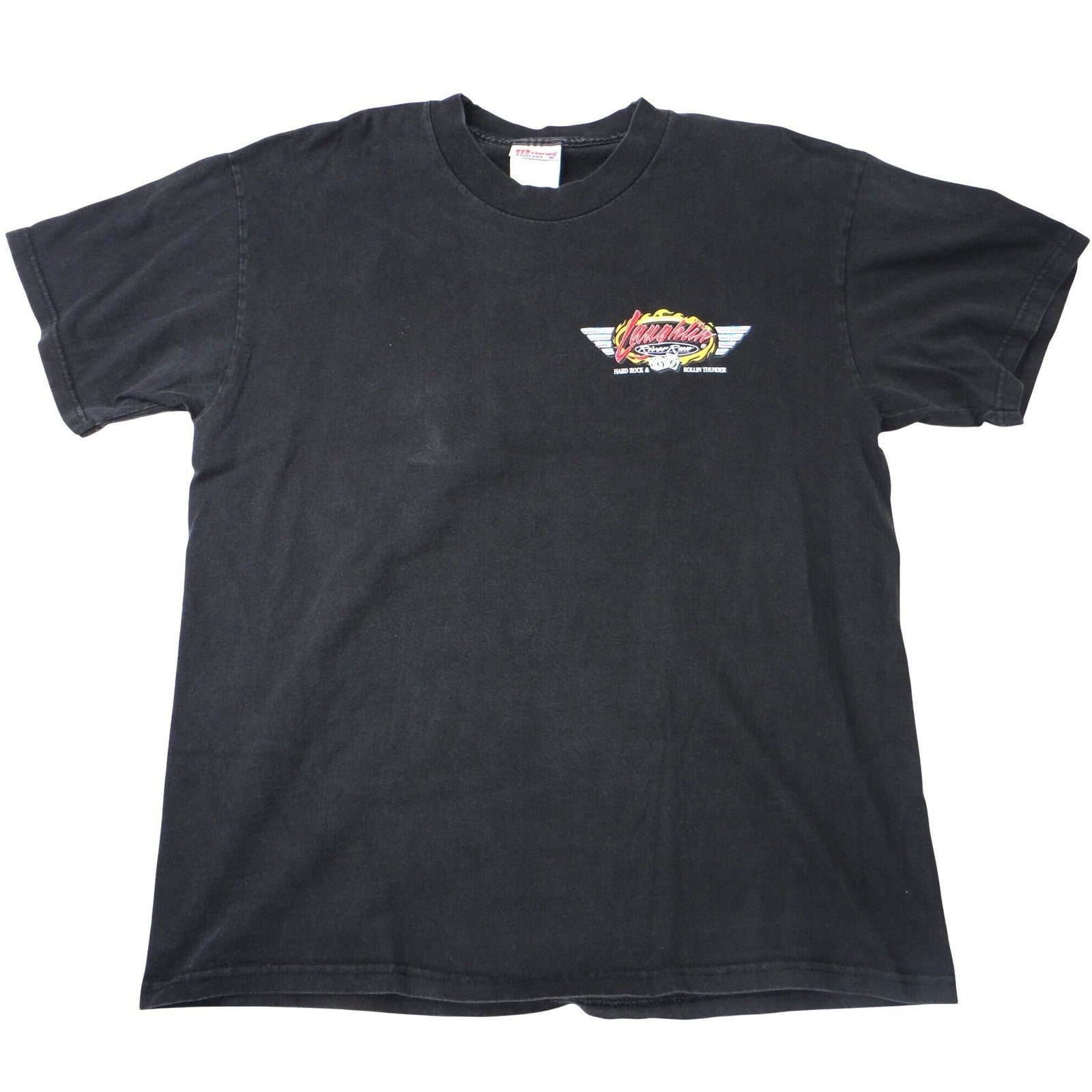 Vintage 1999 Laughlin River Run Biker T-Shirt Mens Large Black Hanes 90s Rally