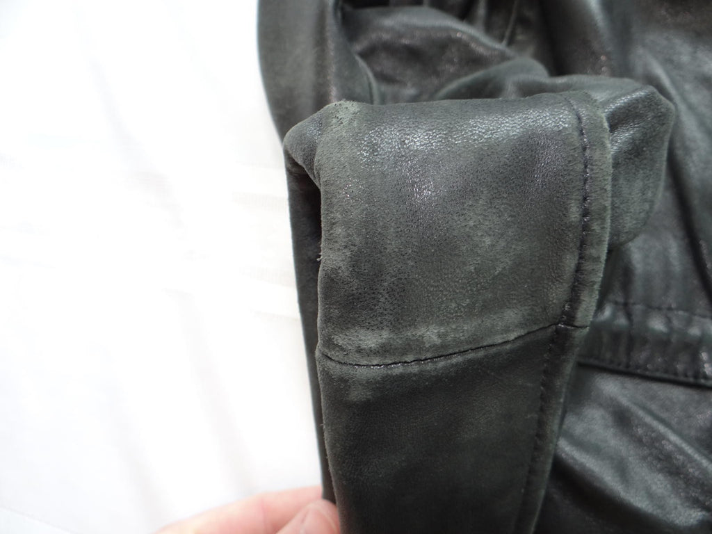 Men's Black Leather Jacket Medium