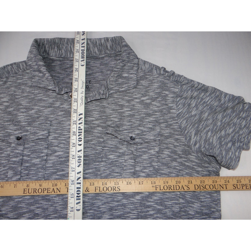 Rock & Republic Mens XL Heather Gray The Iconic Polo Shirt Short Sleeve