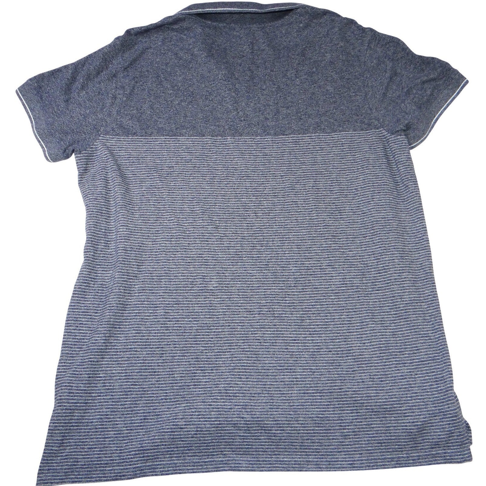 Goodfellow & Co Mens Standard Fit Heathered Stripe Polo Shirt Blue XL