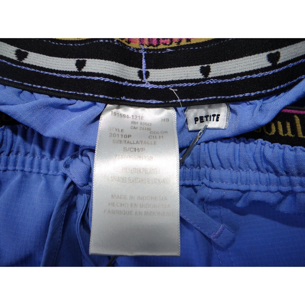 HeartSoul Petite Purple Scrub Pants Flare Leg Stretch Drawstring Waist
