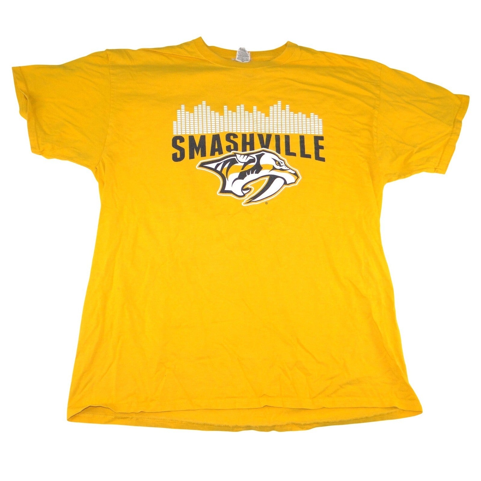 Nashville Predators Smashville T-Shirt XL Gold 2014-15 Schedule NHL Hockey Tee