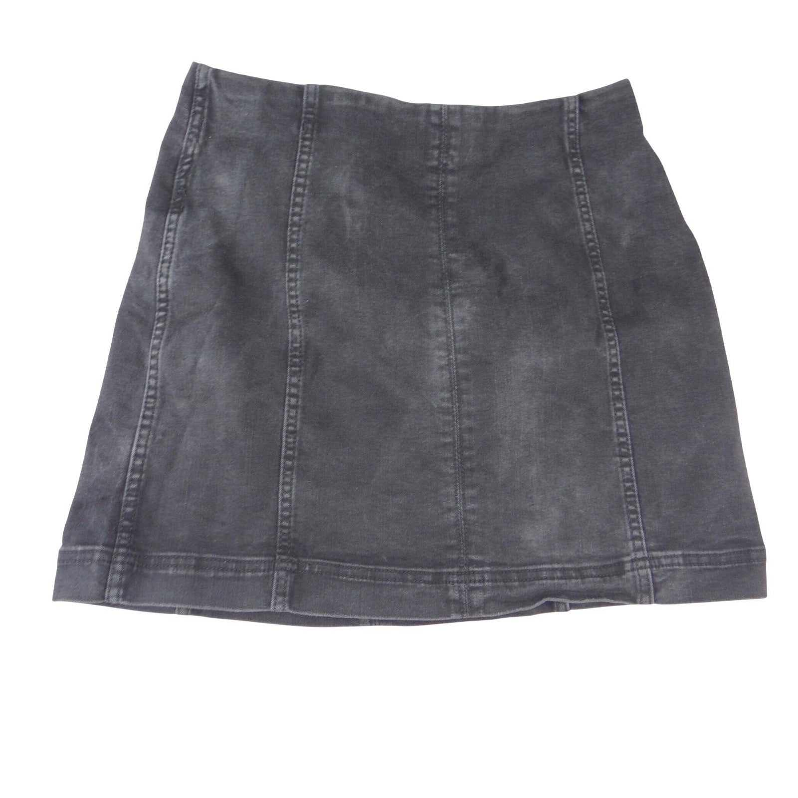 Wild Fable Womens Washed Black Denim A-Line Mini Skirt High Rise Size 10