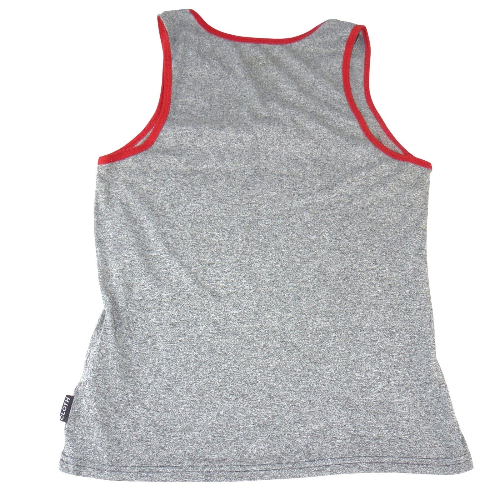 California Republic Mens Graphic Tank Top Grey Red Bear Ringer Shirt Large