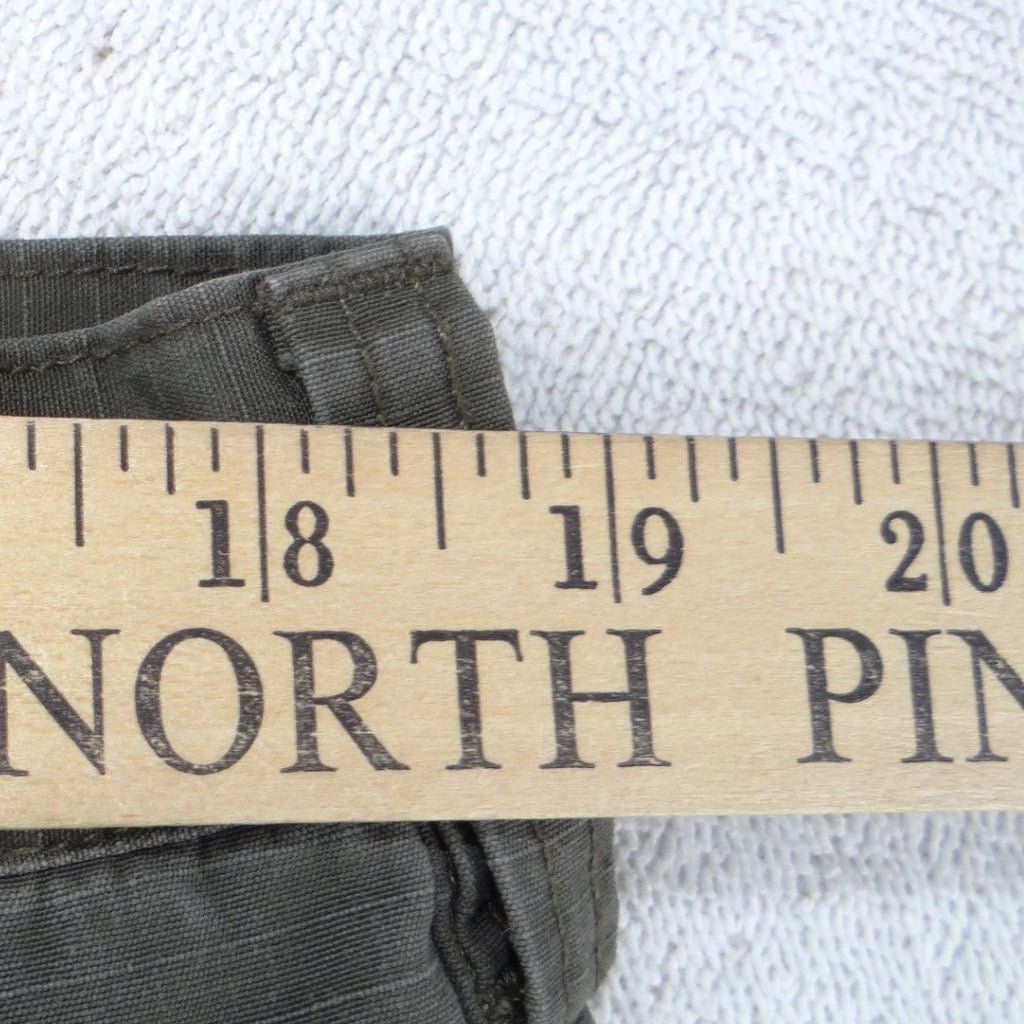 Roundtree & Yorke Mens Olive Green Ripstop Cotton Cargo Shorts Size
