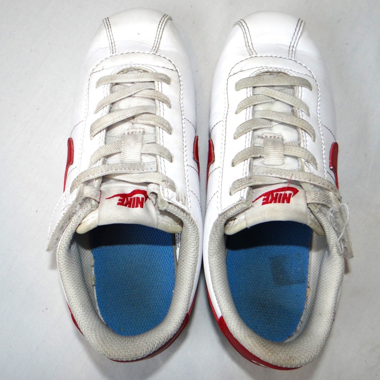 Nike Cortez White Red Blue Leather Sneakers Shoes Sz 13C DM0951115