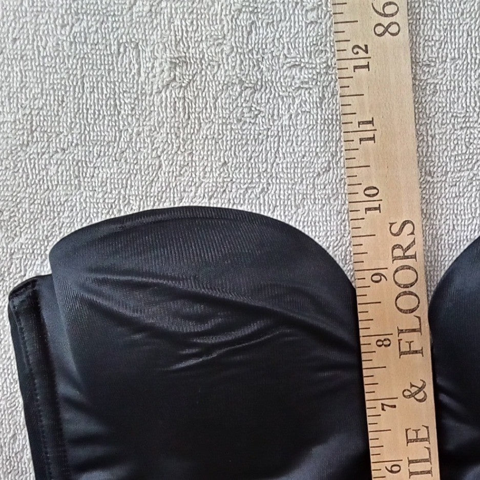 Wonderbra Black Longline Strapless Bra Sweetheart Underwire 34B