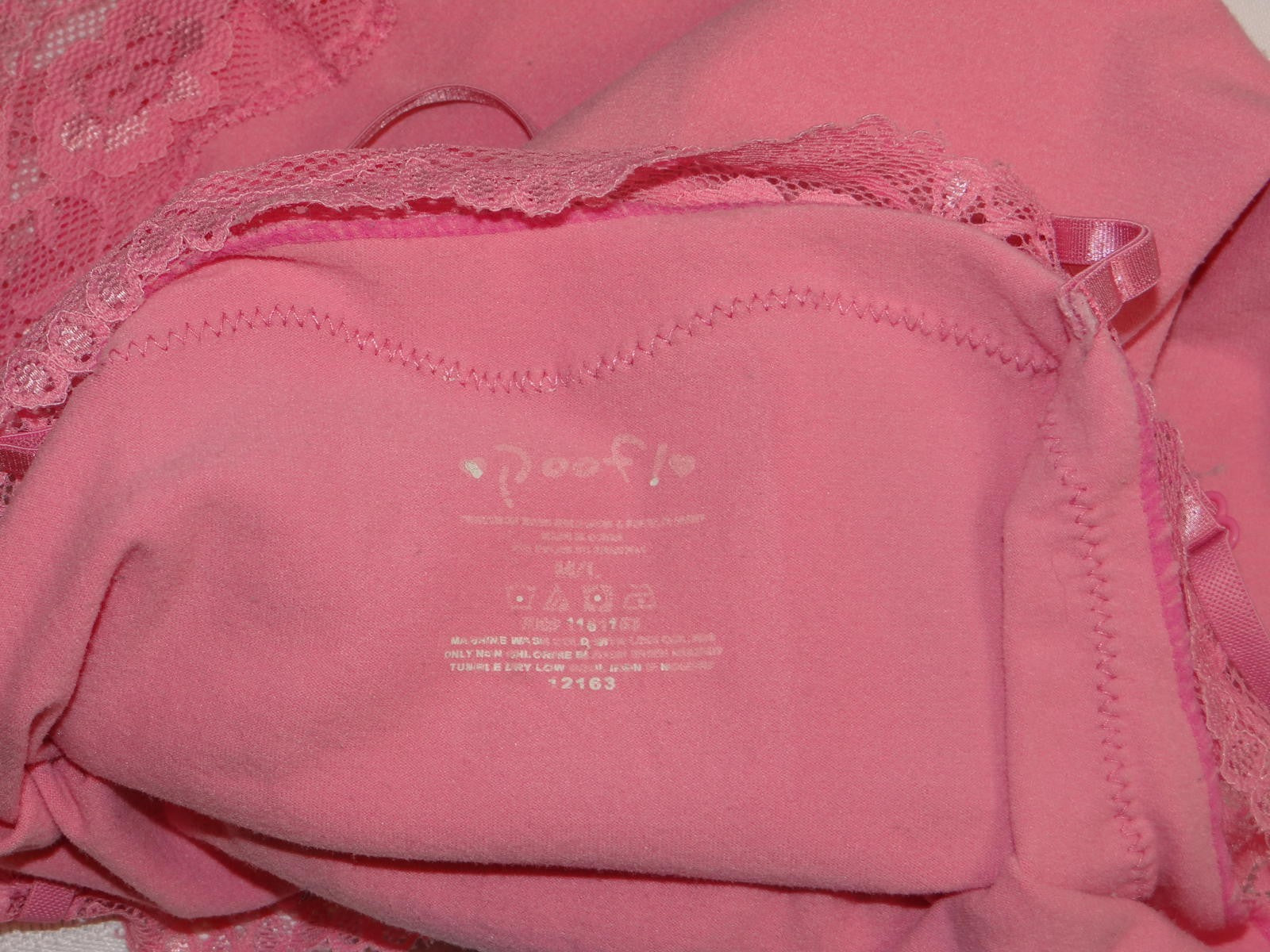 Vintage Y2K Pink Lace Trim Chemise Sleepwear M/L