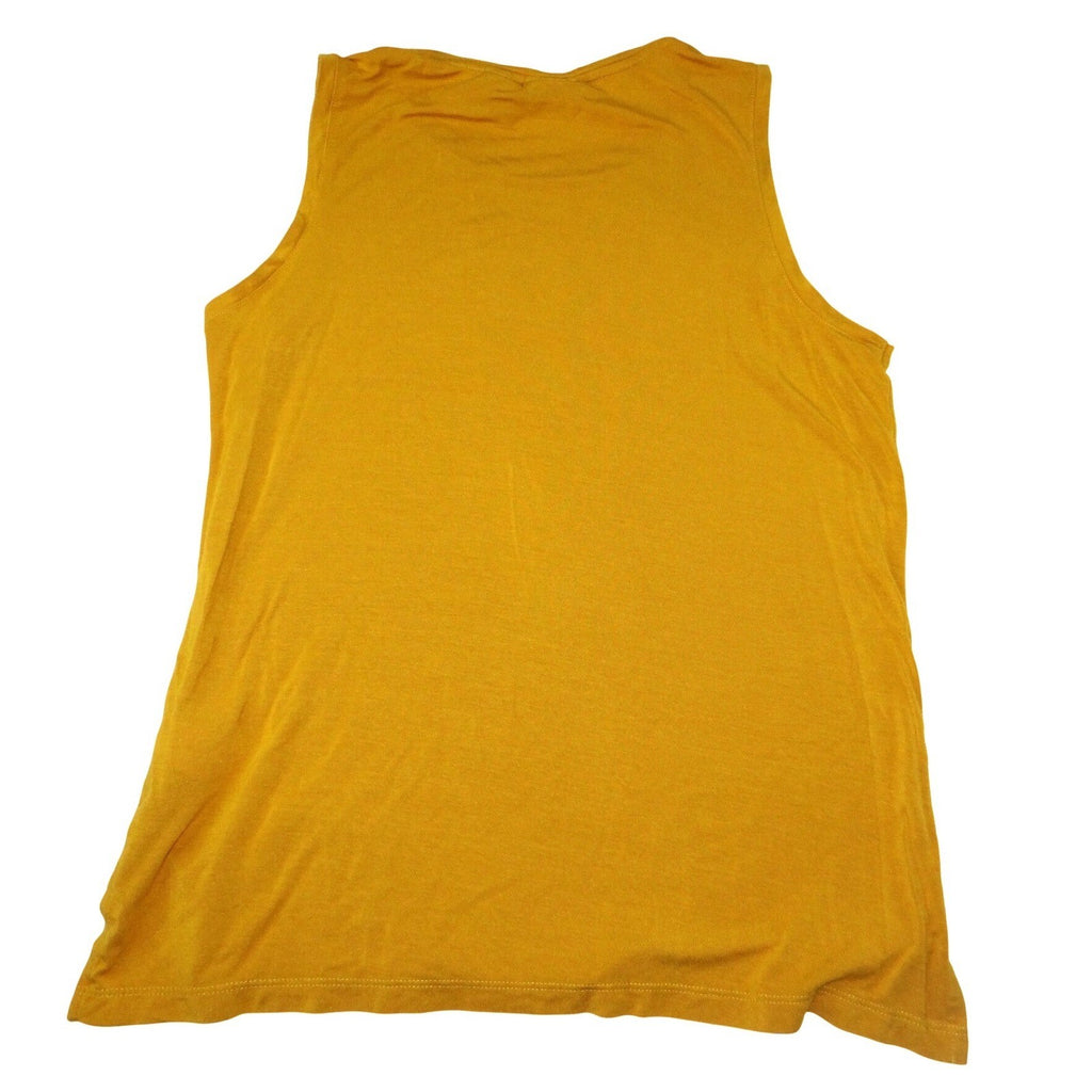 Adrienne Vittadini Mustard Yellow Sleeveless Tank Top Crew Neck Size M