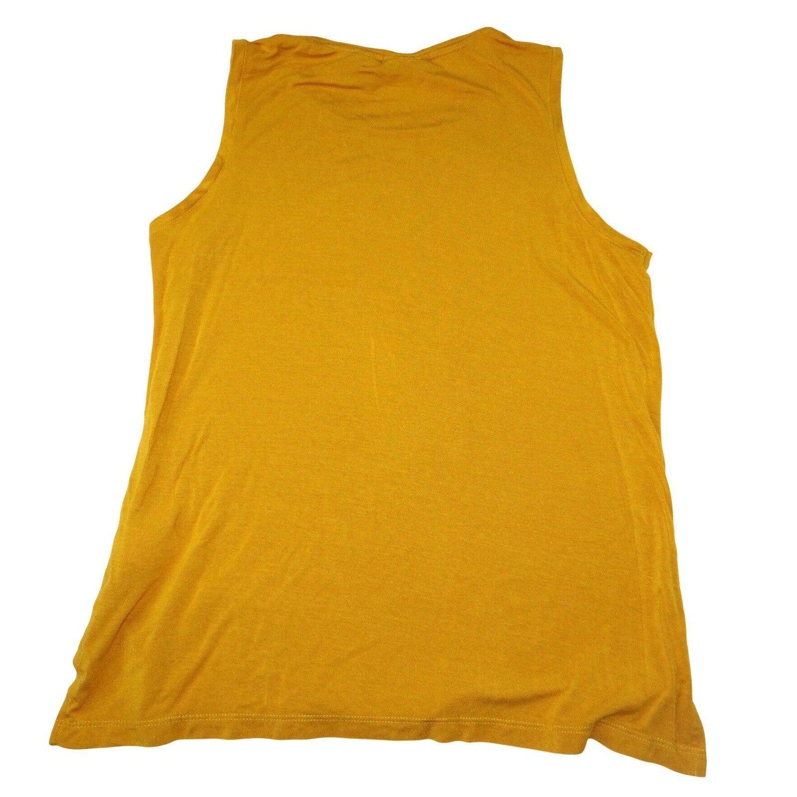 Adrienne Vittadini Mustard Yellow Sleeveless Tank Top Crew Neck Size M