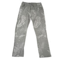 Made In Italy Tropical Leaf Print Pants Sage Green Viscose Blend Large
