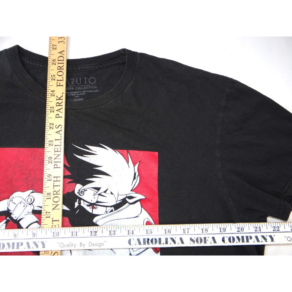 Naruto Shippuden Kakashi 07 Graphic T Shirt Black Size L Anime Manga