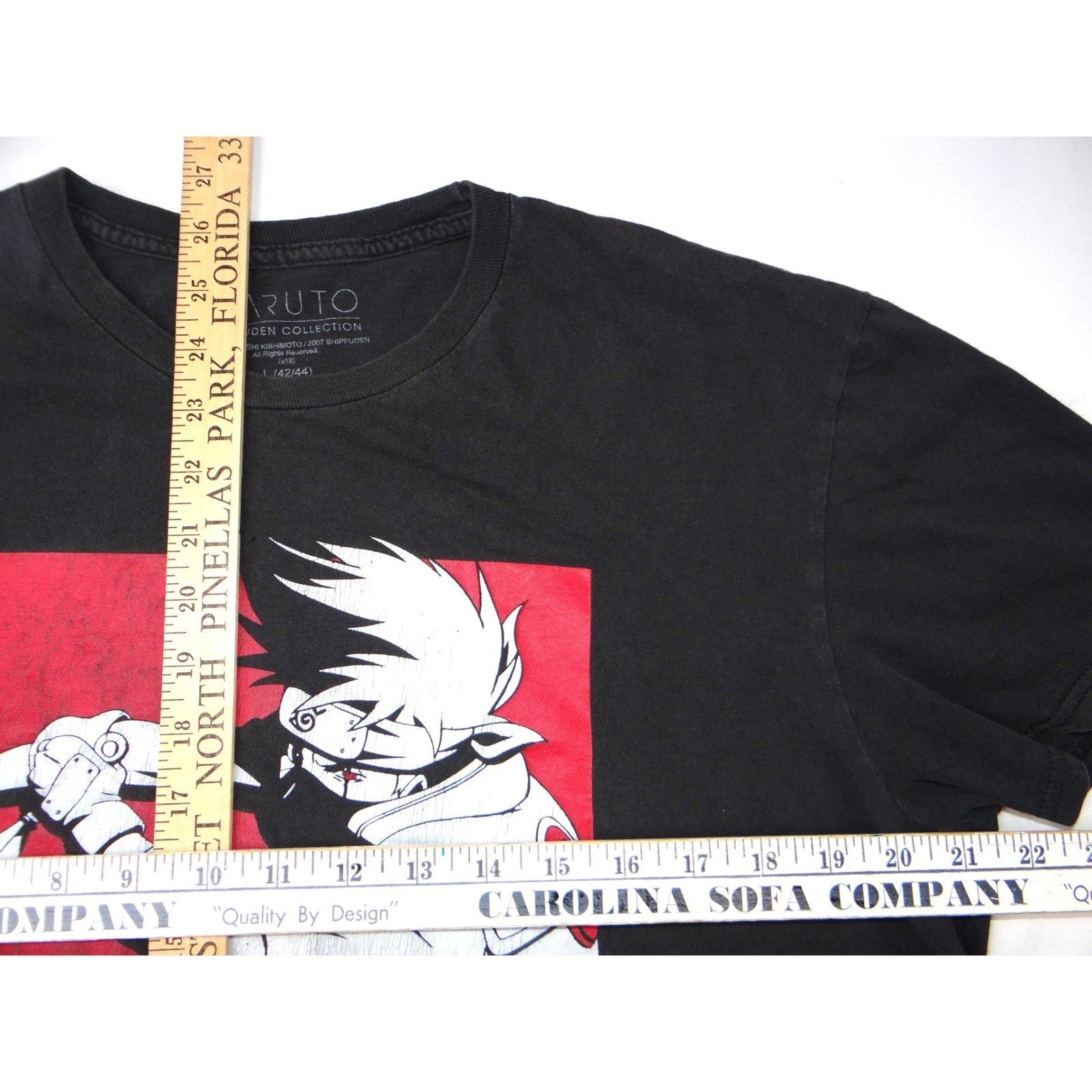 Naruto Shippuden Kakashi 07 Graphic T Shirt Black Size L Anime Manga