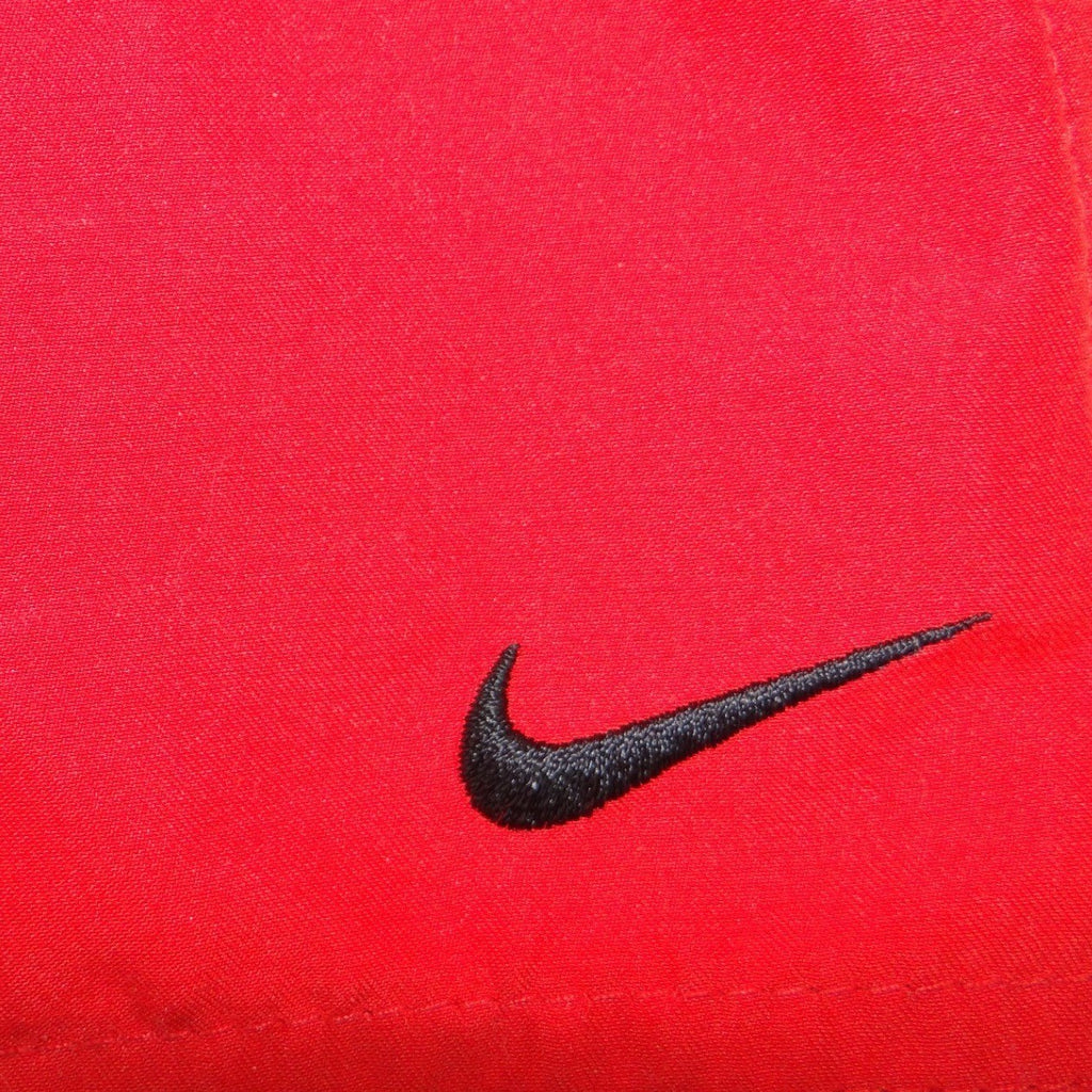 Nike Mens Red Colorblock Swim Trunks Board Shorts Mesh Lined Large