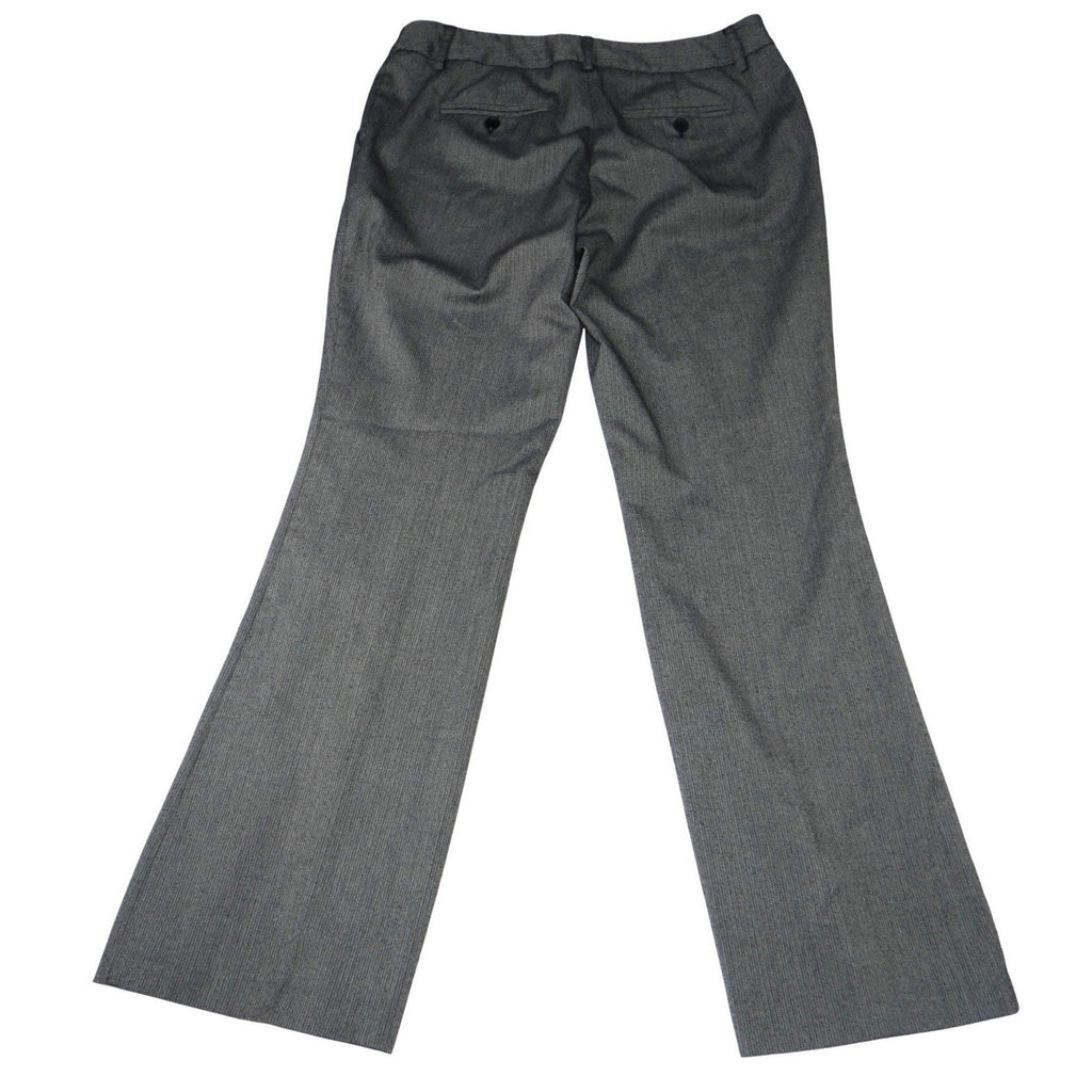 Apt 9 Womens Grey Herringbone Dress Pants Bootcut Size 10 Regular Stretch Work